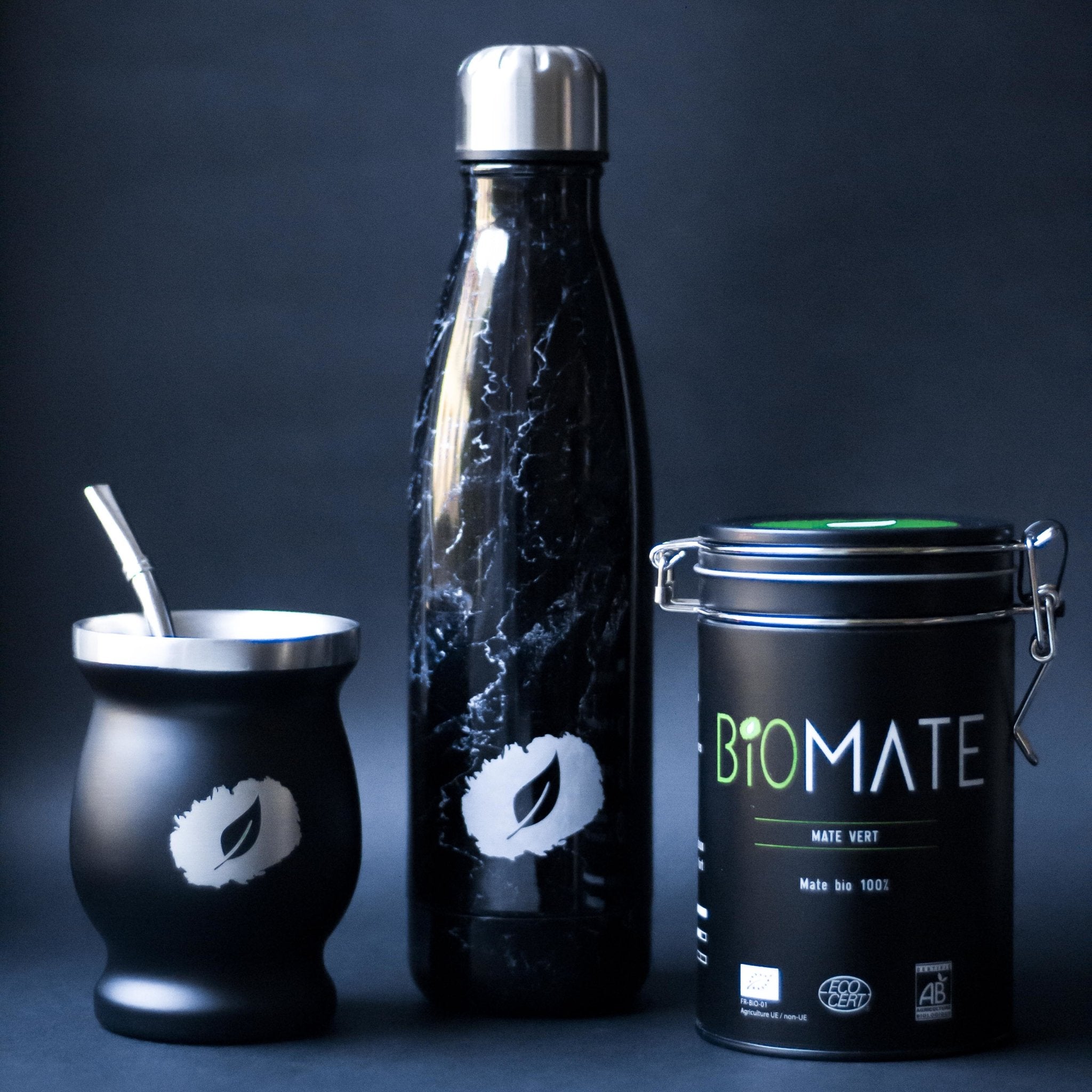 Pack Tradition Kit Calebasse noire - Maté Vert bio, Biomate