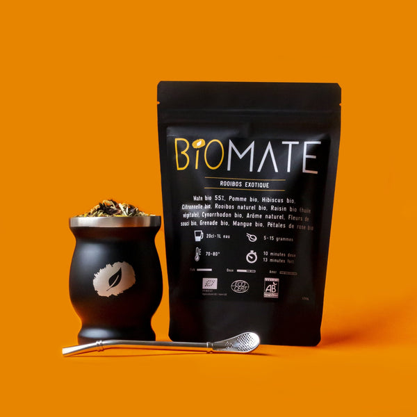 Kit Calebasse Biomate et Bombilla pour Maté (200ml)